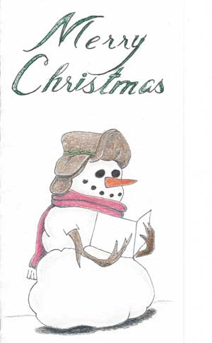 Hand drawn Christmas card from Happy Jack